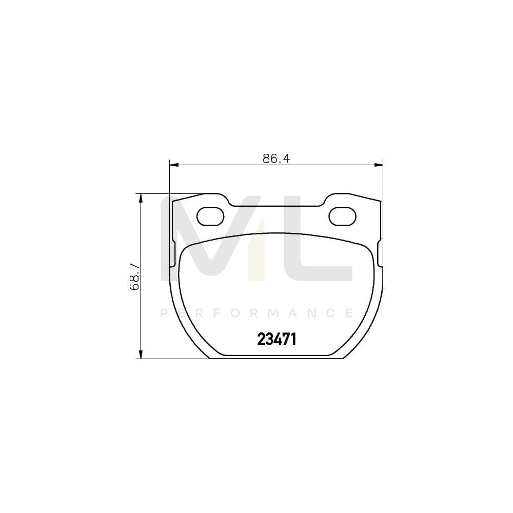 Hella 8DB 355 010-921 Brake Pad Set For Land Rover Defender Not Prepared For Wear Indicator