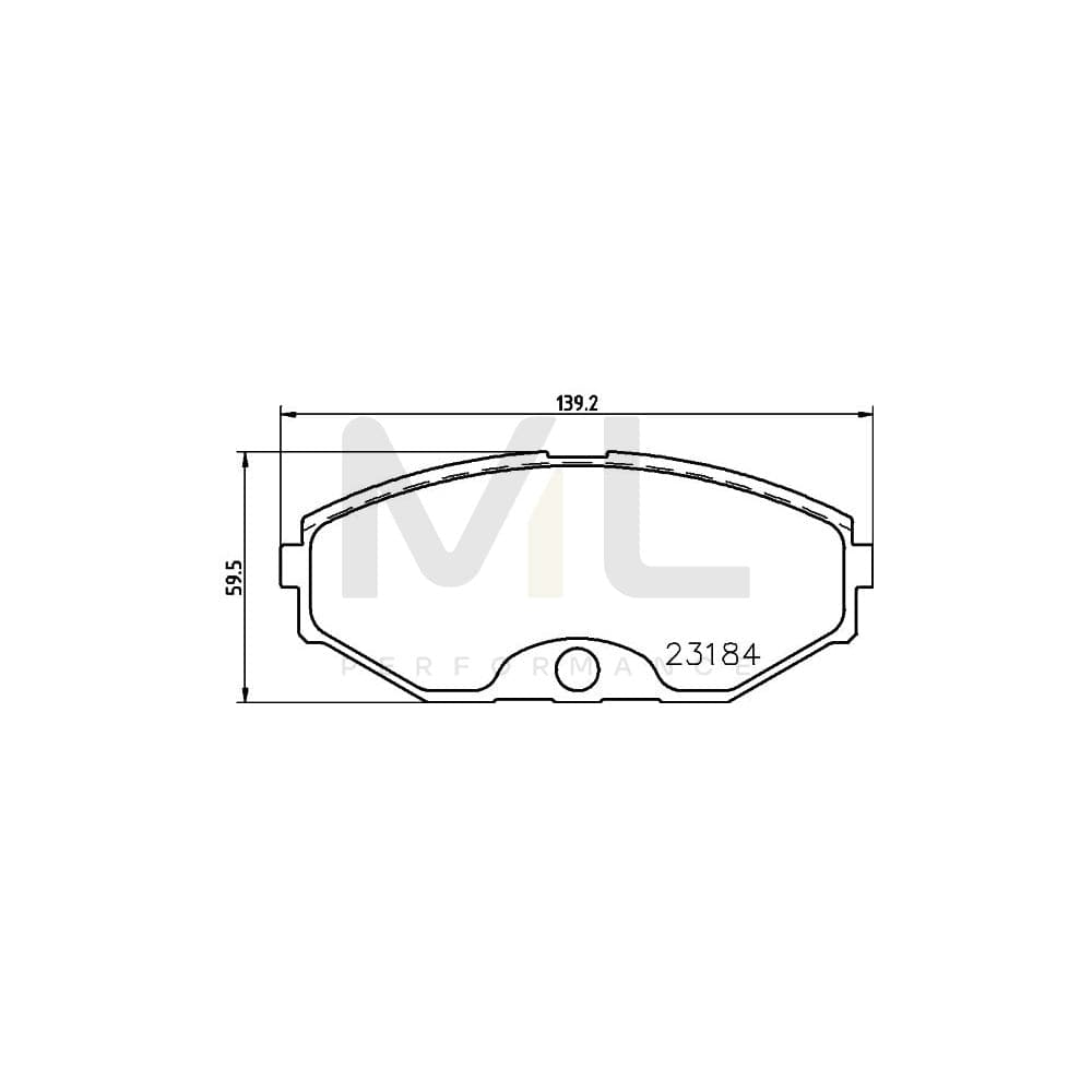 Hella 8DB 355 011-631 Brake Pad Set Incl. Wear Warning Contact