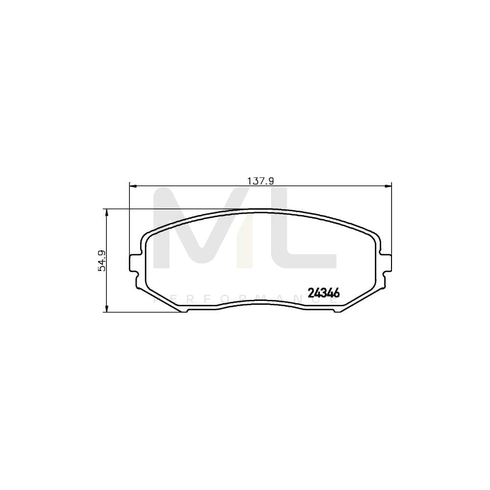 Hella 8DB 355 012-351 Brake Pad Set With Acoustic Wear Warning
