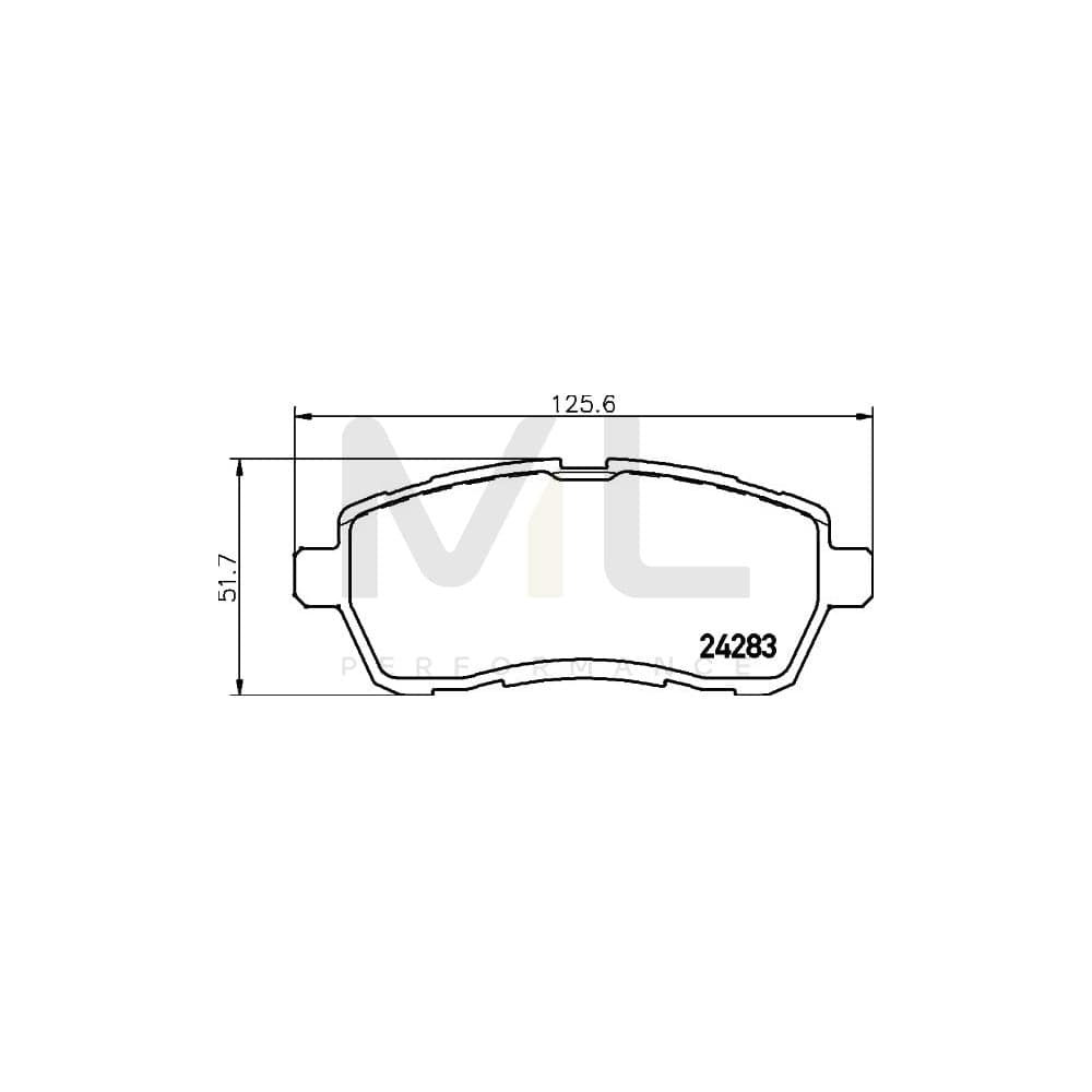 Hella 8DB 355 013-211 Brake Pad Set Not Prepared For Wear Indicator, With Accessories