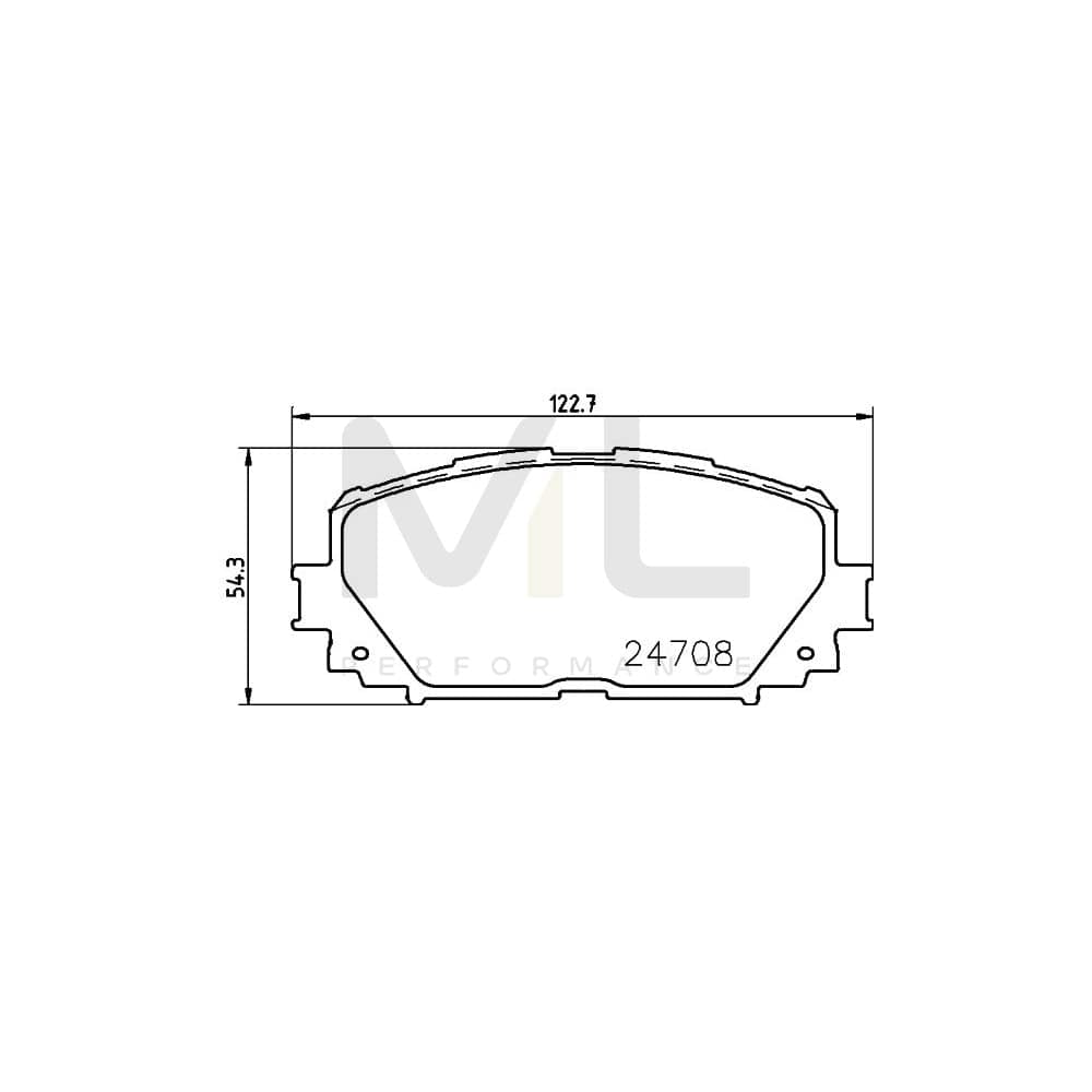 Hella 8DB 355 013-901 Brake Pad Set Not Prepared For Wear Indicator