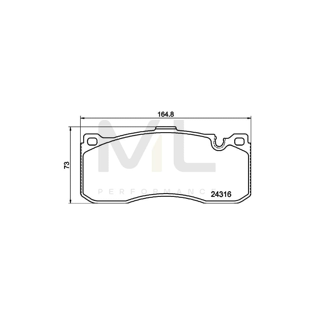 Hella 8DB 355 014-041 Brake Pad Set Prepared For Wear Indicator