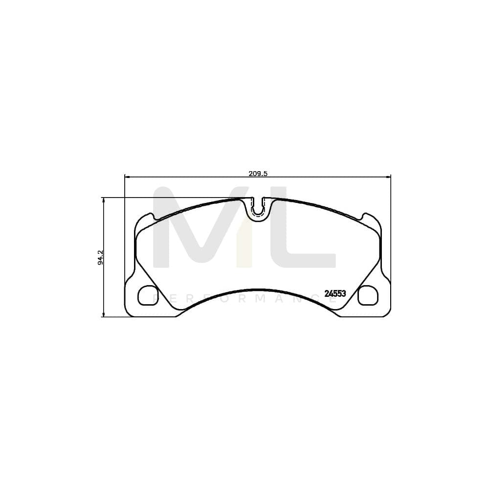Hella 8DB 355 014-151 Brake Pad Set Prepared For Wear Indicator, With Accessories