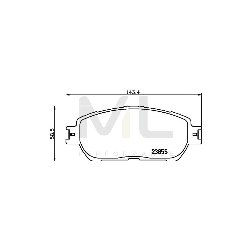 Hella 8DB 355 014-441 Brake Pad Set Not Prepared For Wear Indicator