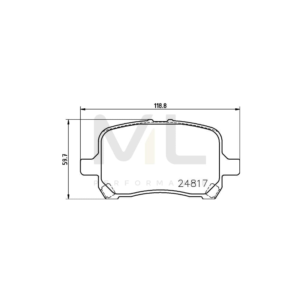 Hella 8DB 355 014-691 Brake Pad Set For Chevrolet Hhr Mpv With Acoustic Wear Warning