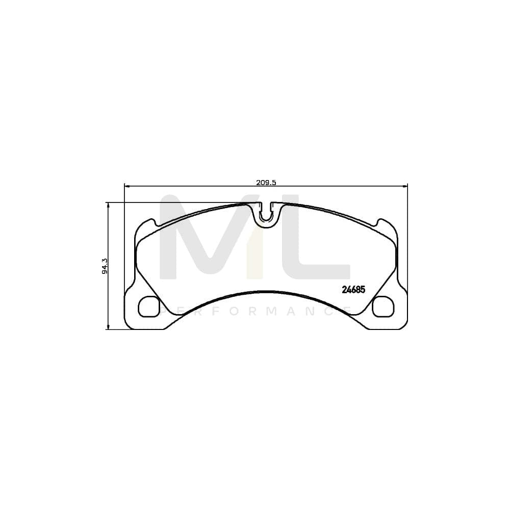 Hella 8DB 355 015-131 Brake Pad Set For Porsche Cayenne (92A) Prepared For Wear Indicator, With Accessories