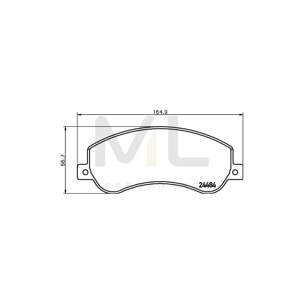 Hella 8DB 355 015-401 Brake Pad Set For Vw Amarok Not Prepared For Wear Indicator, With Brake Caliper Screws, With Accessories
