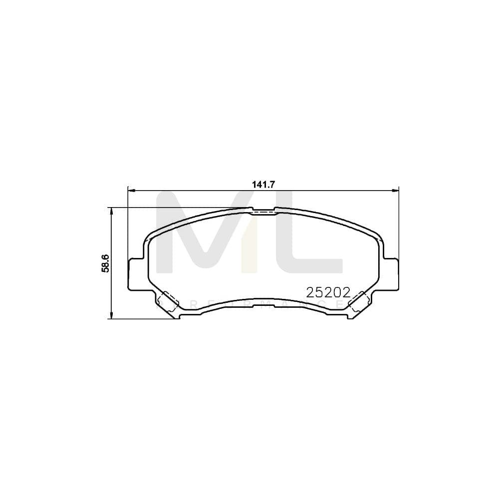 Hella 8DB 355 015-911 Brake Pad Set Incl. Wear Warning Contact