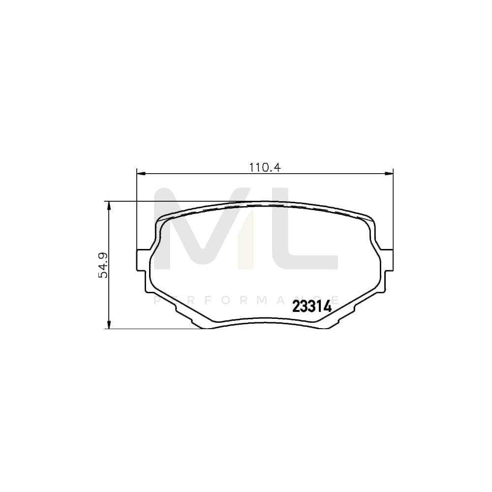 Hella 8DB 355 017-181 Brake Pad Set With Acoustic Wear Warning
