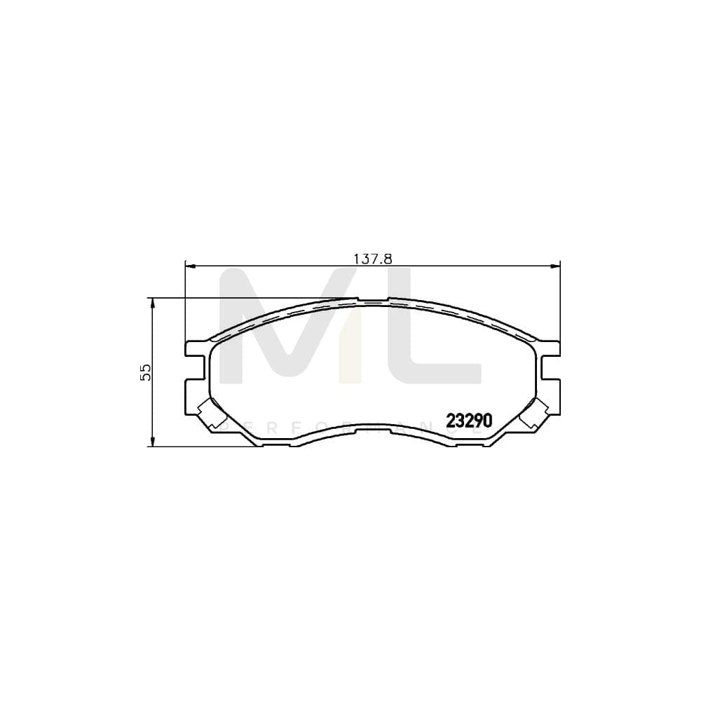 Hella 8DB 355 017-271 Brake Pad Set With Acoustic Wear Warning
