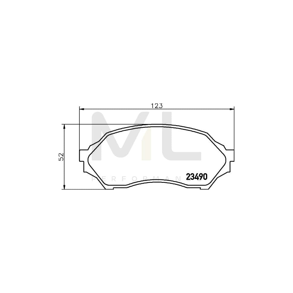 Hella 8DB 355 017-281 Brake Pad Set For Mazda 323 With Acoustic Wear Warning