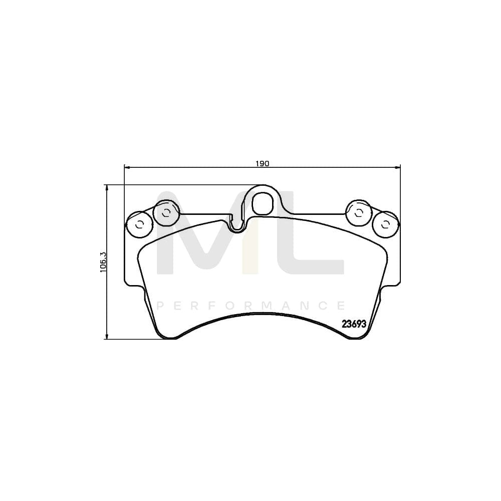 Hella 8DB 355 018-691 Brake Pad Set Prepared For Wear Indicator, With Counterweights