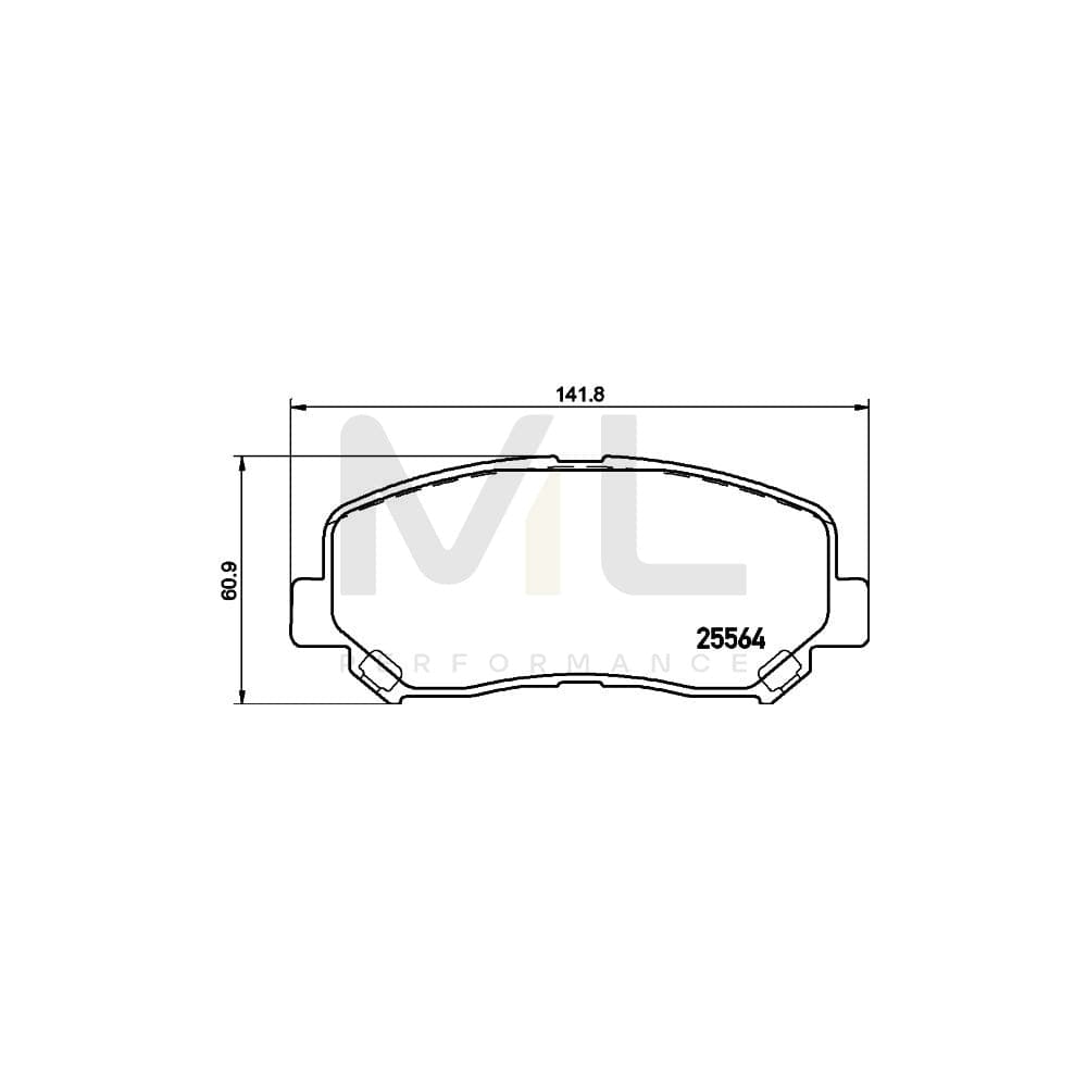 Hella 8DB 355 020-511 Brake Pad Set Incl. Wear Warning Contact