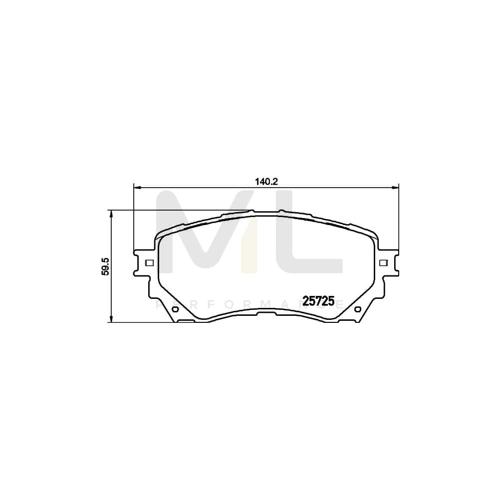 Hella 8DB 355 020-901 Brake Pad Set For Mazda 6 Not Prepared For Wear Indicator, With Accessories