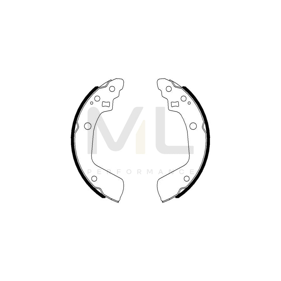 HELLA 8DB 355 022-051 Brake Shoe Set for SUZUKI Swift III Hatchback (MZ, EZ) without handbrake lever