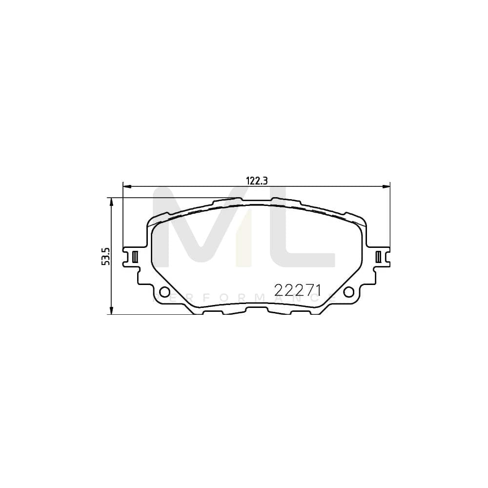 Hella 8DB 355 024-821 Brake Pad Set Not Prepared For Wear Indicator