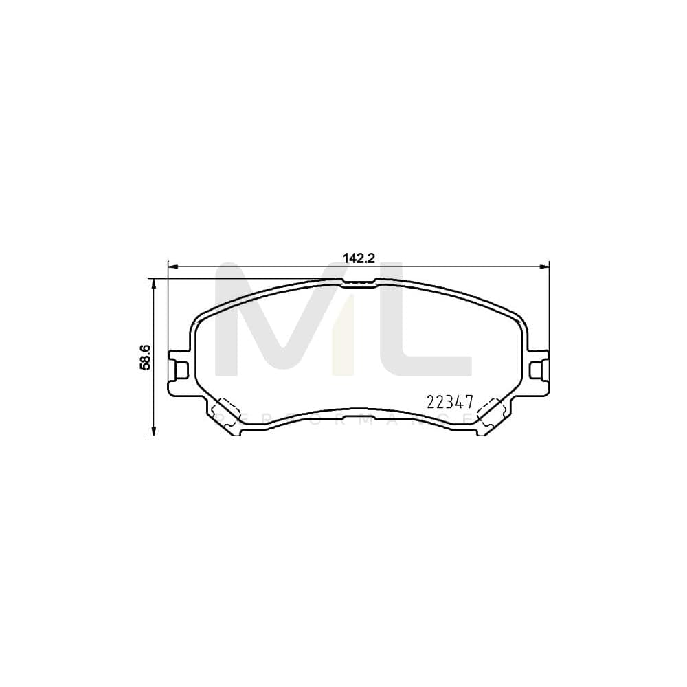 Hella 8DB 355 025-081 Brake Pad Set Prepared For Wear Indicator