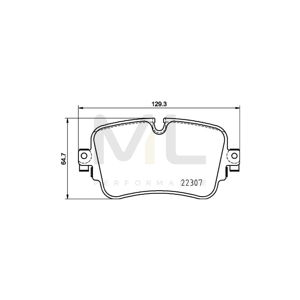 Hella 8DB 355 025-681 Brake Pad Set Prepared For Wear Indicator