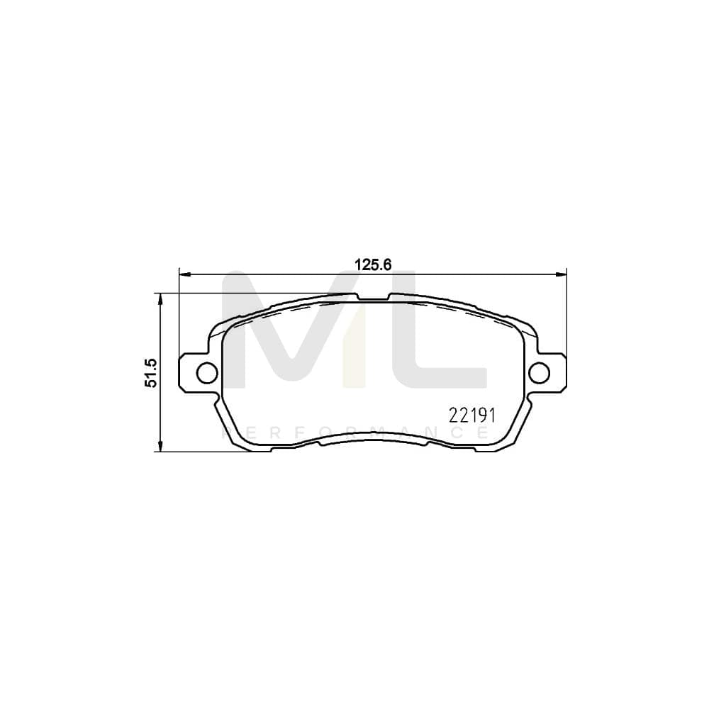 Hella 8DB 355 031-721 Brake Pad Set For Ford Ka Not Prepared For Wear Indicator, With Accessories