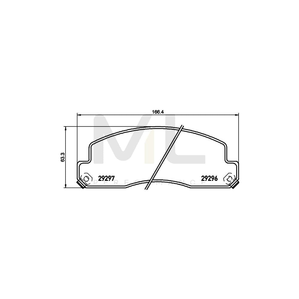 Hella 8DB 355 032-981 Brake Pad Set With Acoustic Wear Warning