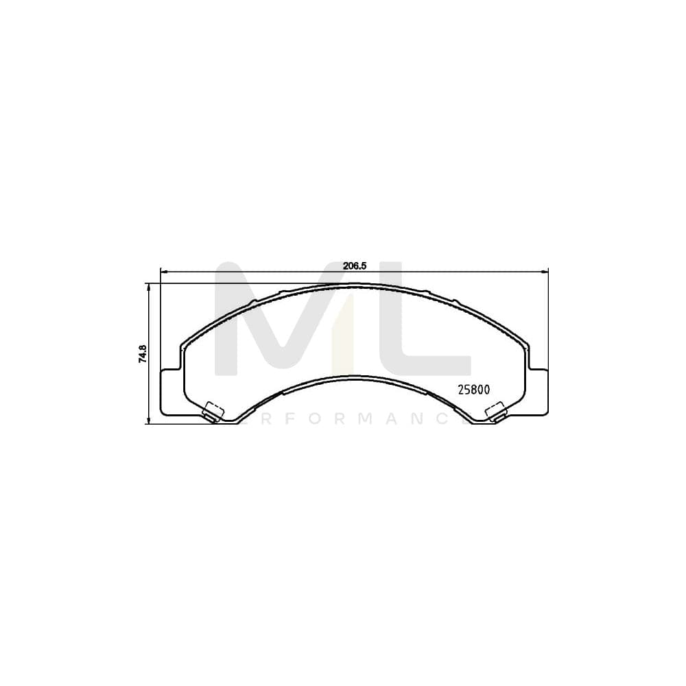 Hella 8DB 355 037-711 Brake Pad Set Incl. Wear Warning Contact, With Accessories
