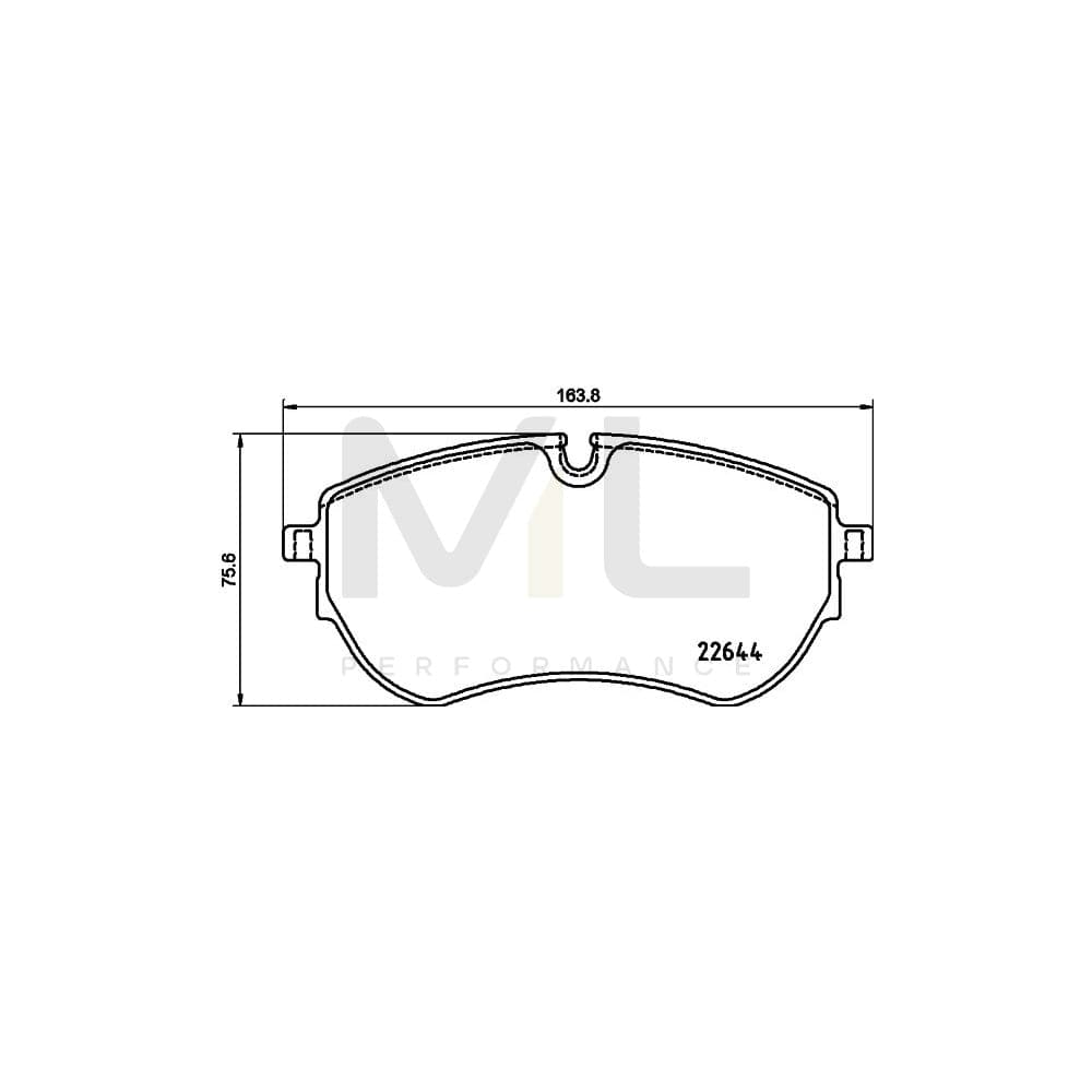 Hella 8DB 355 037-731 Brake Pad Set For Vw Amarok With Brake Caliper Screws, With Accessories