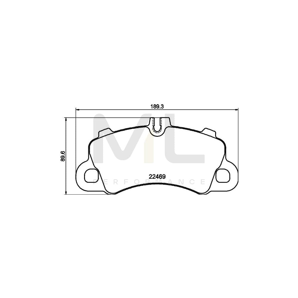 Hella 8DB 355 039-101 Brake Pad Set Prepared For Wear Indicator