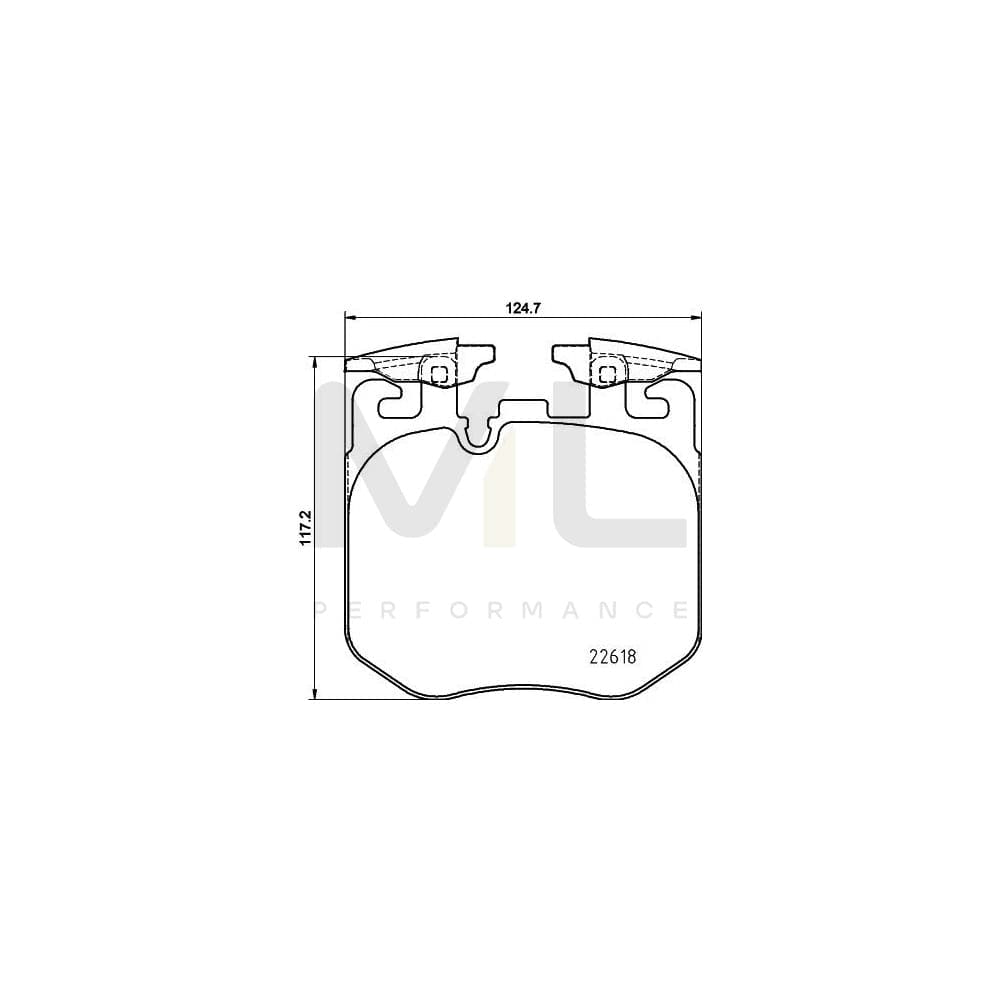 Hella 8DB 355 039-461 Brake Pad Set Prepared For Wear Indicator