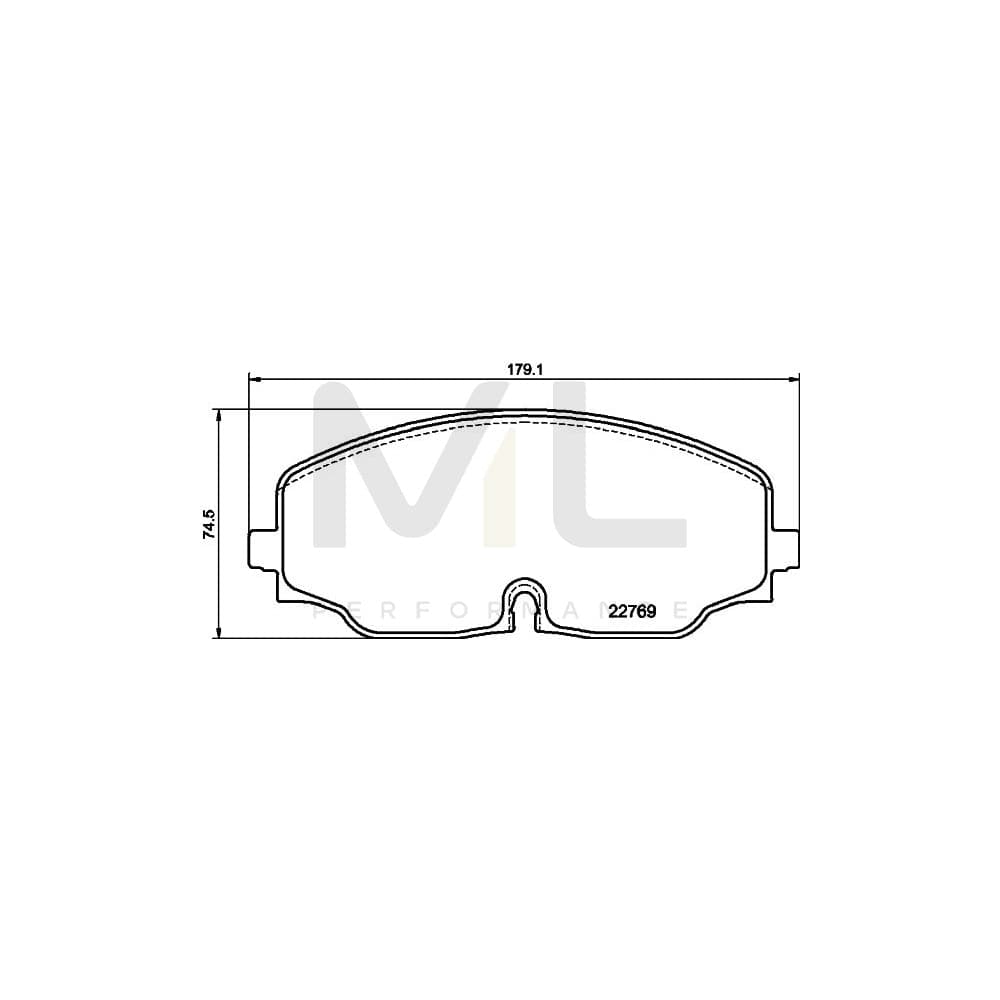 Hella 8DB 355 039-941 Brake Pad Set For Vw Atlas Prepared For Wear Indicator, With Brake Caliper Screws, With Accessories