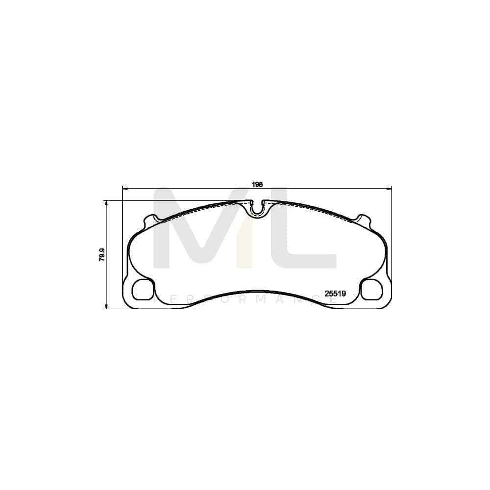 Hella 8DB 355 039-991 Brake Pad Set Prepared For Wear Indicator