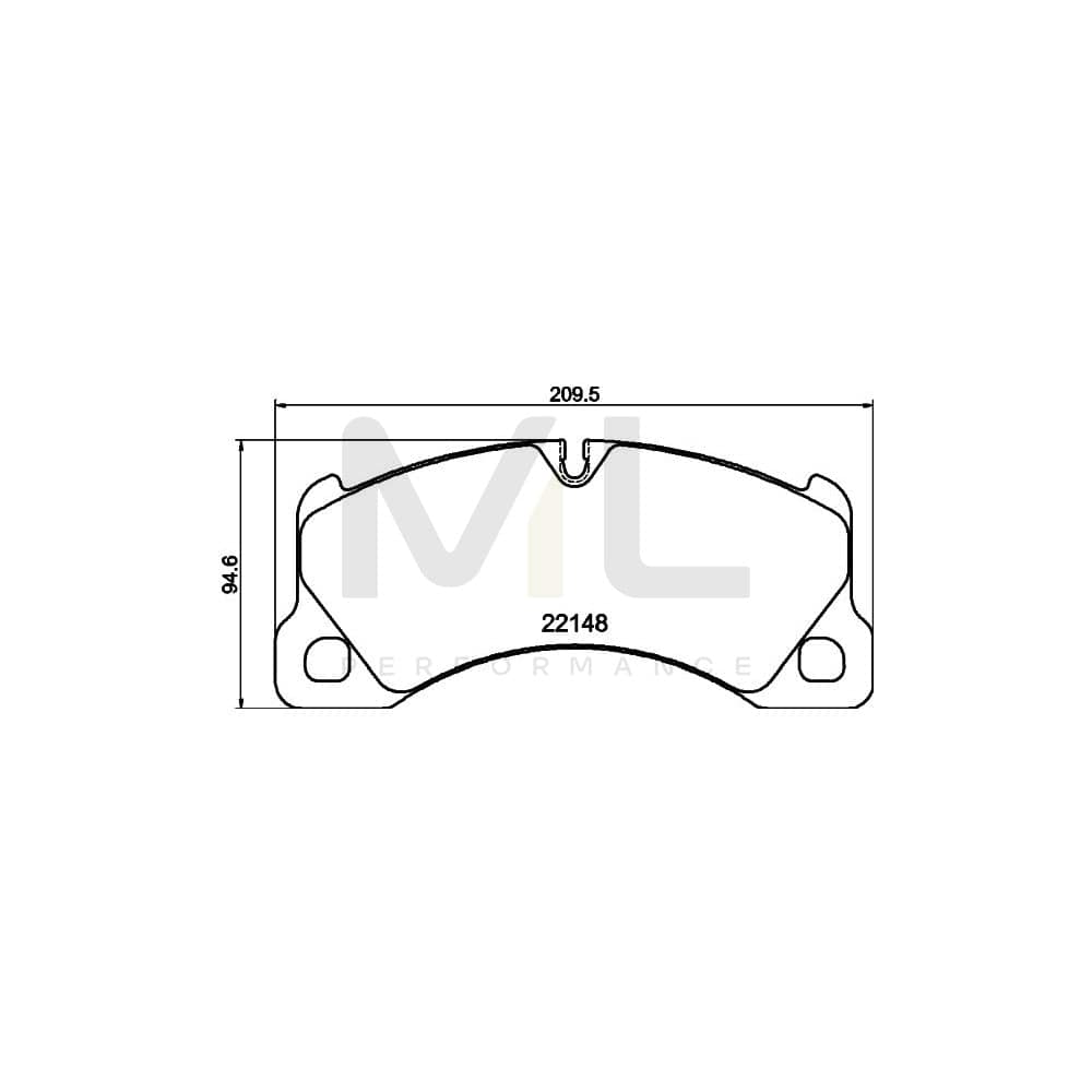 Hella 8DB 355 040-631 Brake Pad Set For Porsche Cayenne Prepared For Wear Indicator