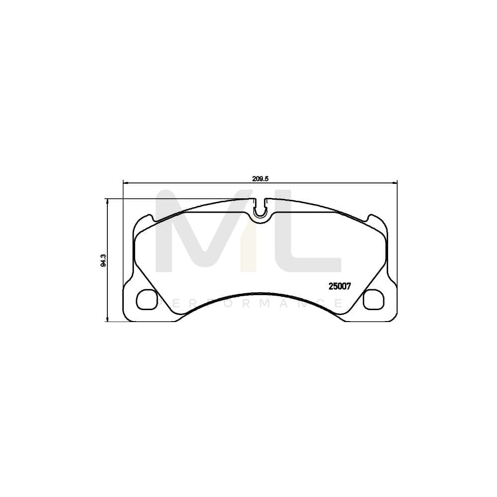 Hella 8DB 355 040-781 Brake Pad Set Prepared For Wear Indicator