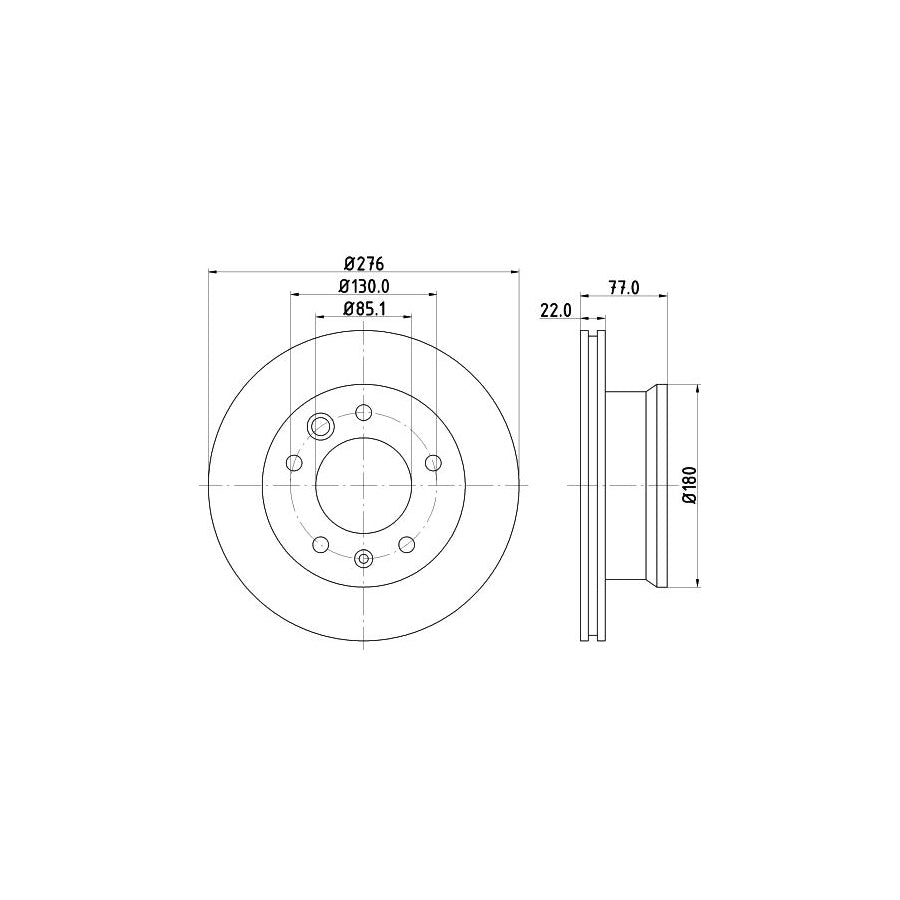 Hella 8DD 355 110-991 Brake Disc