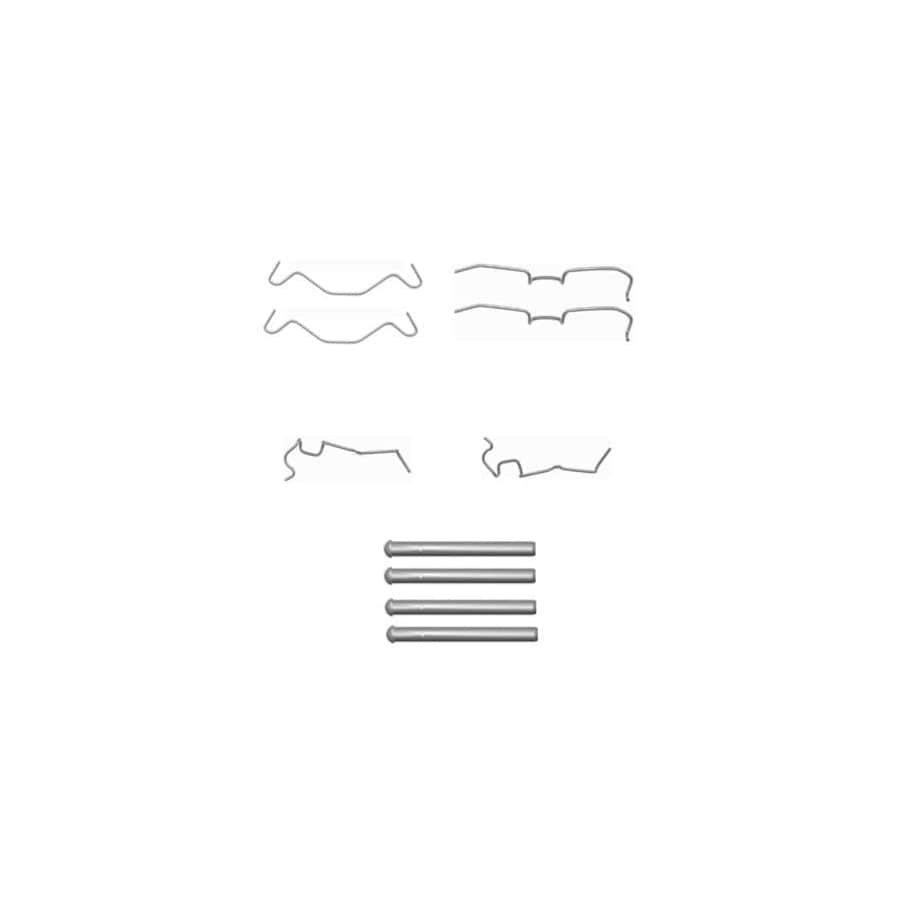 Hella 8DZ 355 203-621 Accessory Kit, Disc Brake Pads For Daihatsu Cuore / Mira V (L7)