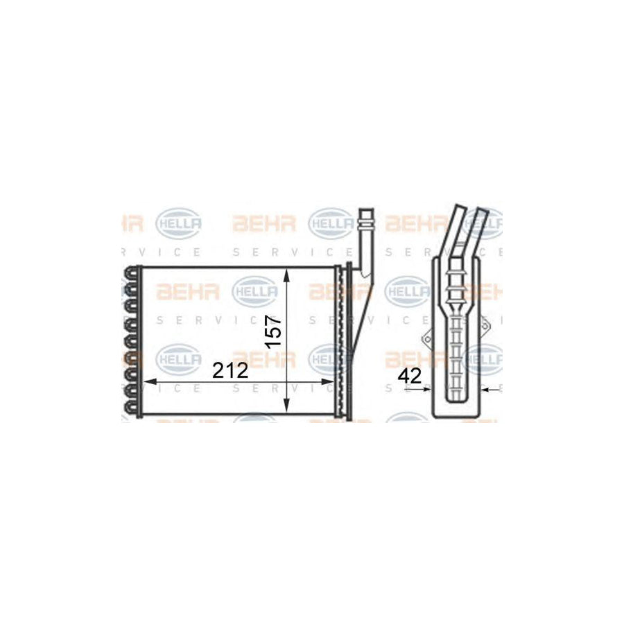 Hella 8FH 351 024-361 Heater Matrix