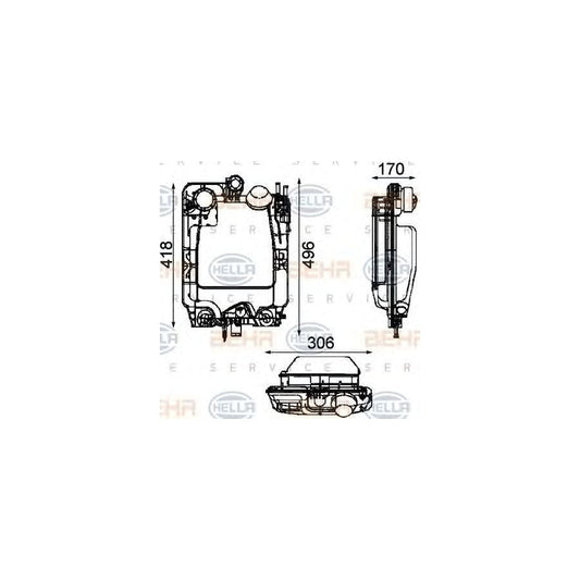 Hella 8MA 376 705-291 Coolant Expansion Tank