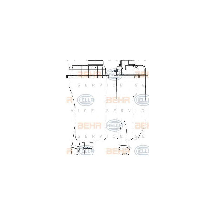 Hella 8MA 376 731-501 Coolant Expansion Tank