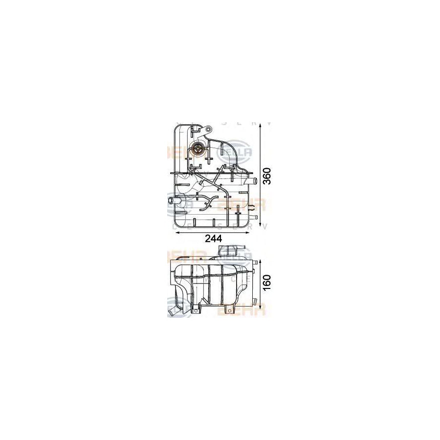 Hella 8MA 376 903-031 Coolant Expansion Tank
