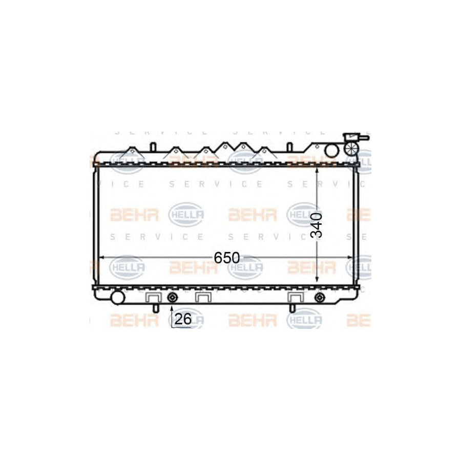 Hella 8MK 376 704-581 Engine Radiator