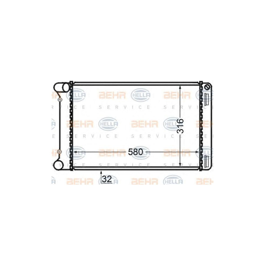 Hella 8MK 376 704-641 Engine Radiator For Fiat Punto II Hatchback (188)