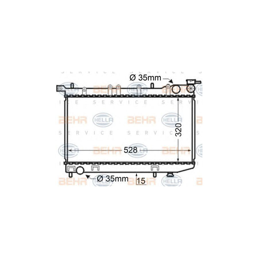 Hella 8MK 376 704-741 Engine Radiator For Nissan Almera