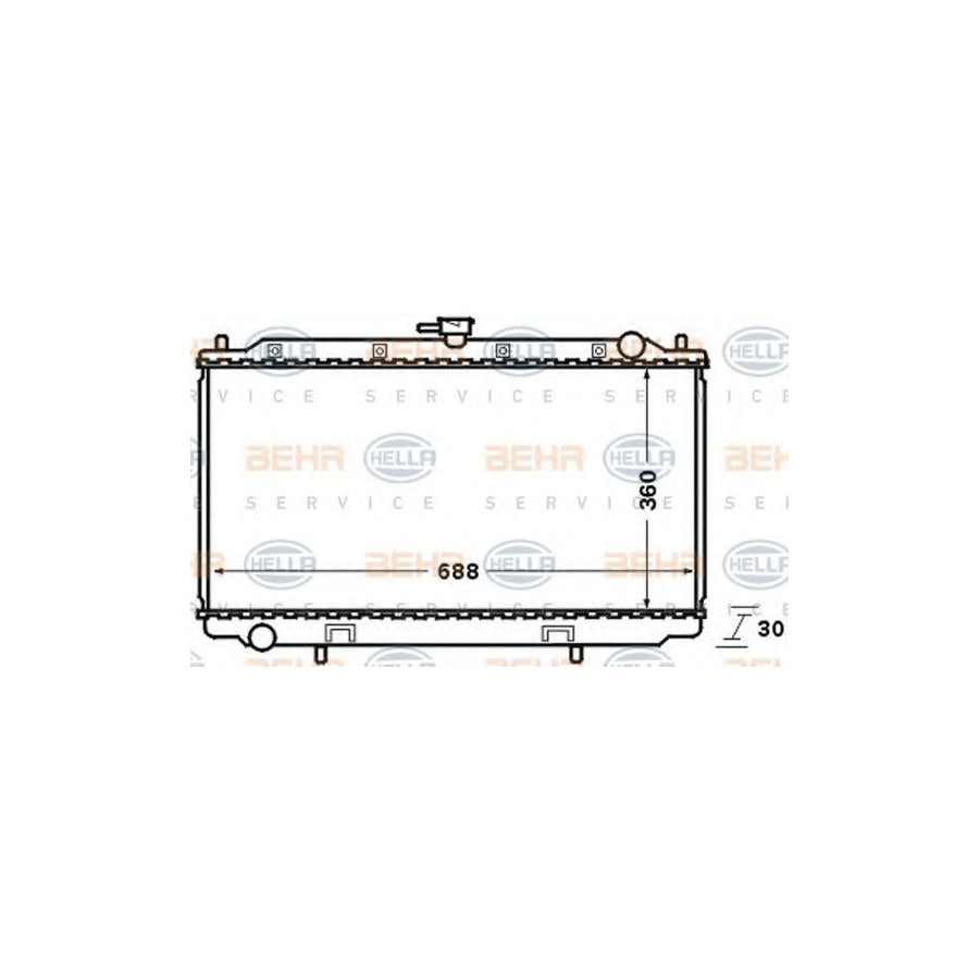 Hella 8MK 376 705-631 Engine Radiator For Nissan Primera