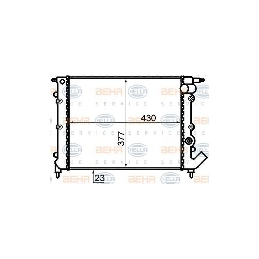 Hella 8MK 376 706-411 Engine Radiator For Renault Rapid Van (F40, G40)