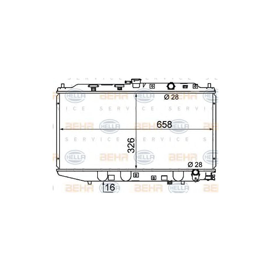 Hella 8MK 376 706-681 Engine Radiator