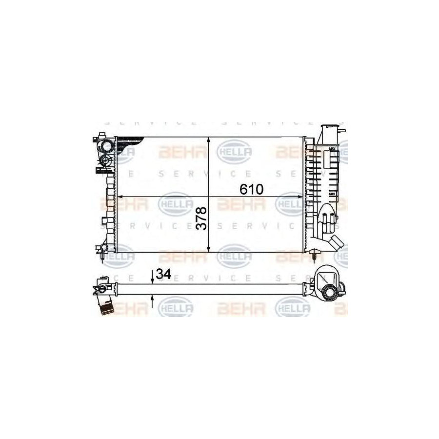 Hella 8MK 376 707-021 Engine Radiator