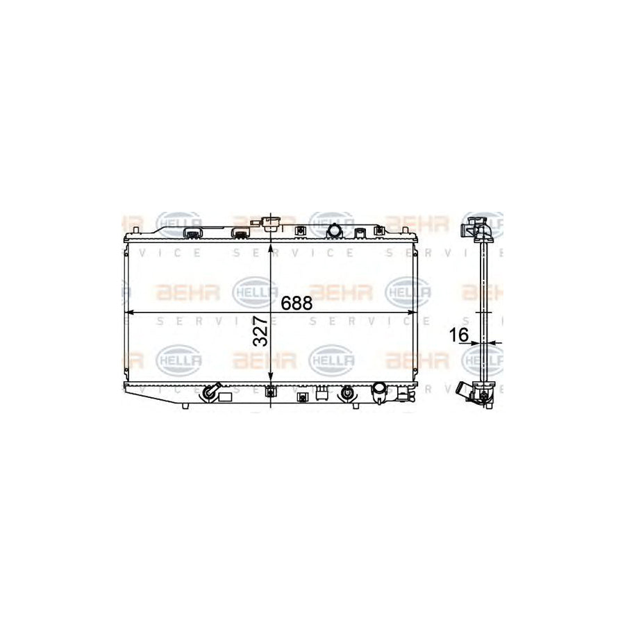 Hella 8MK 376 707-651 Engine Radiator