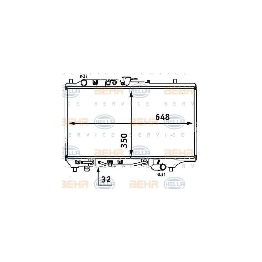 Hella 8MK 376 707-671 Engine Radiator
