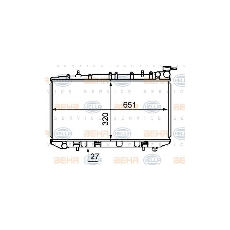 Hella 8MK 376 707-741 Engine Radiator