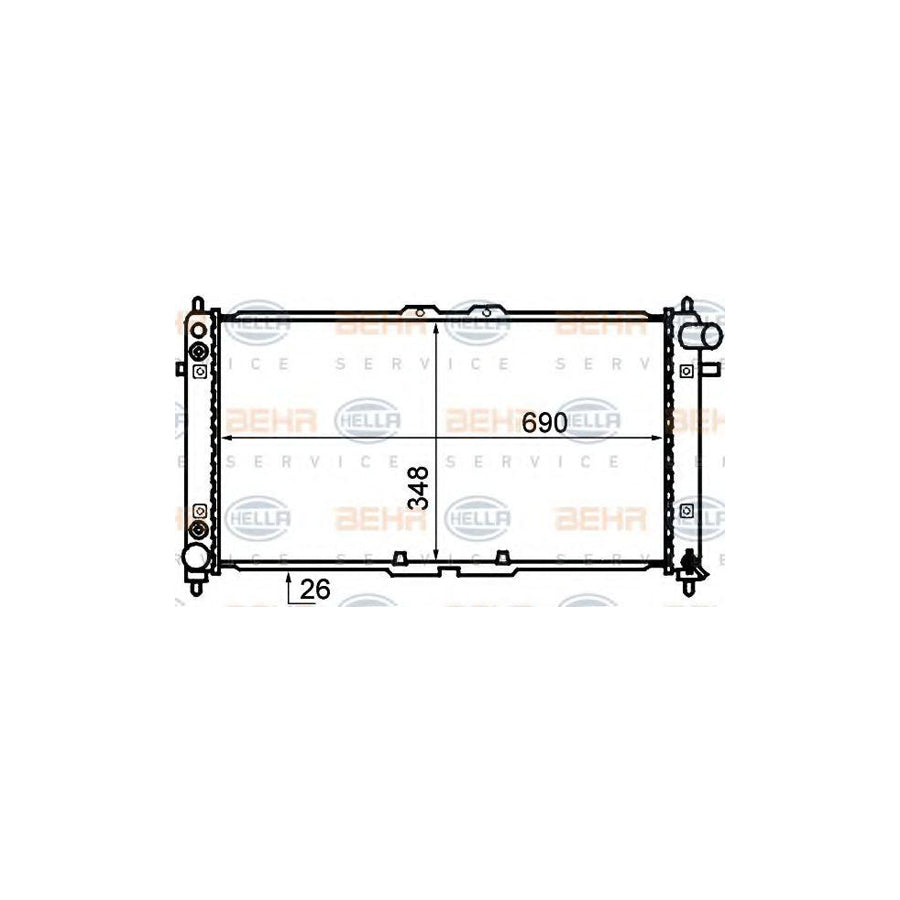 Hella 8MK 376 707-761 Engine Radiator