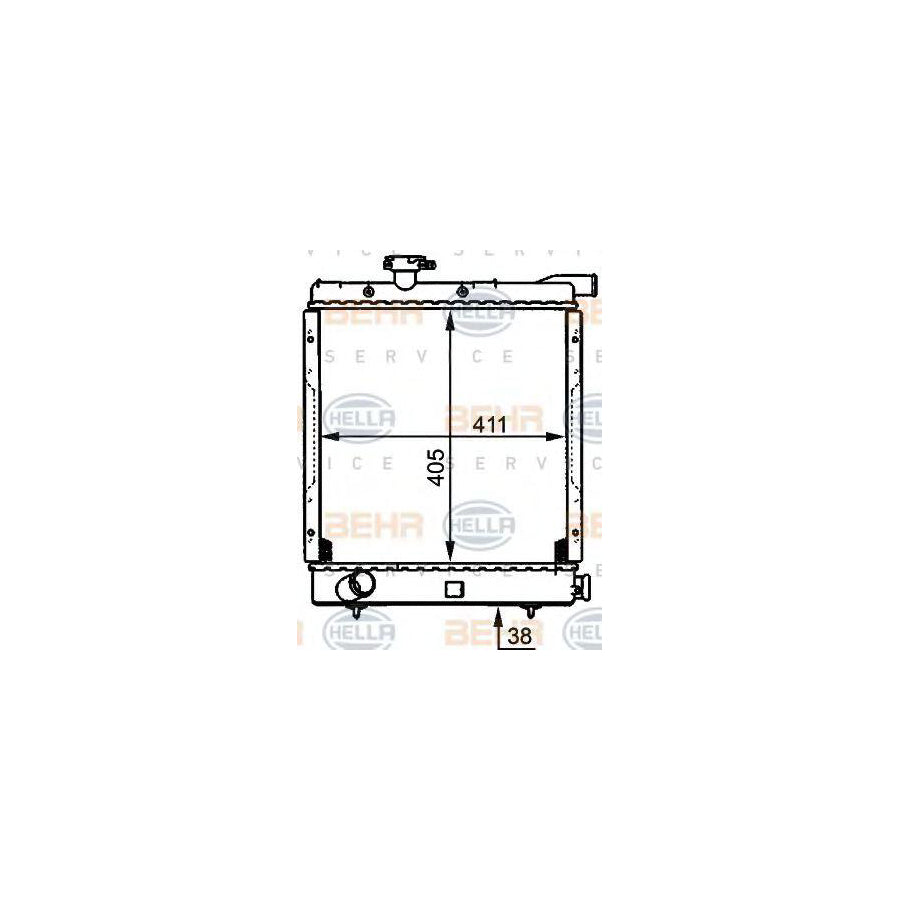 Hella 8MK 376 708-081 Engine Radiator